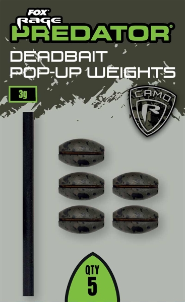 Camo Dead Bait Pop Up Weights 3gr