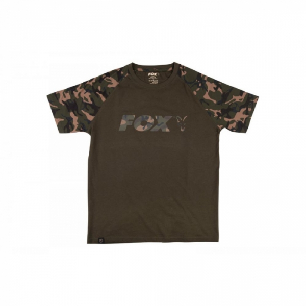 Raglan Khaki / Camo Sleeve T-Shirt
